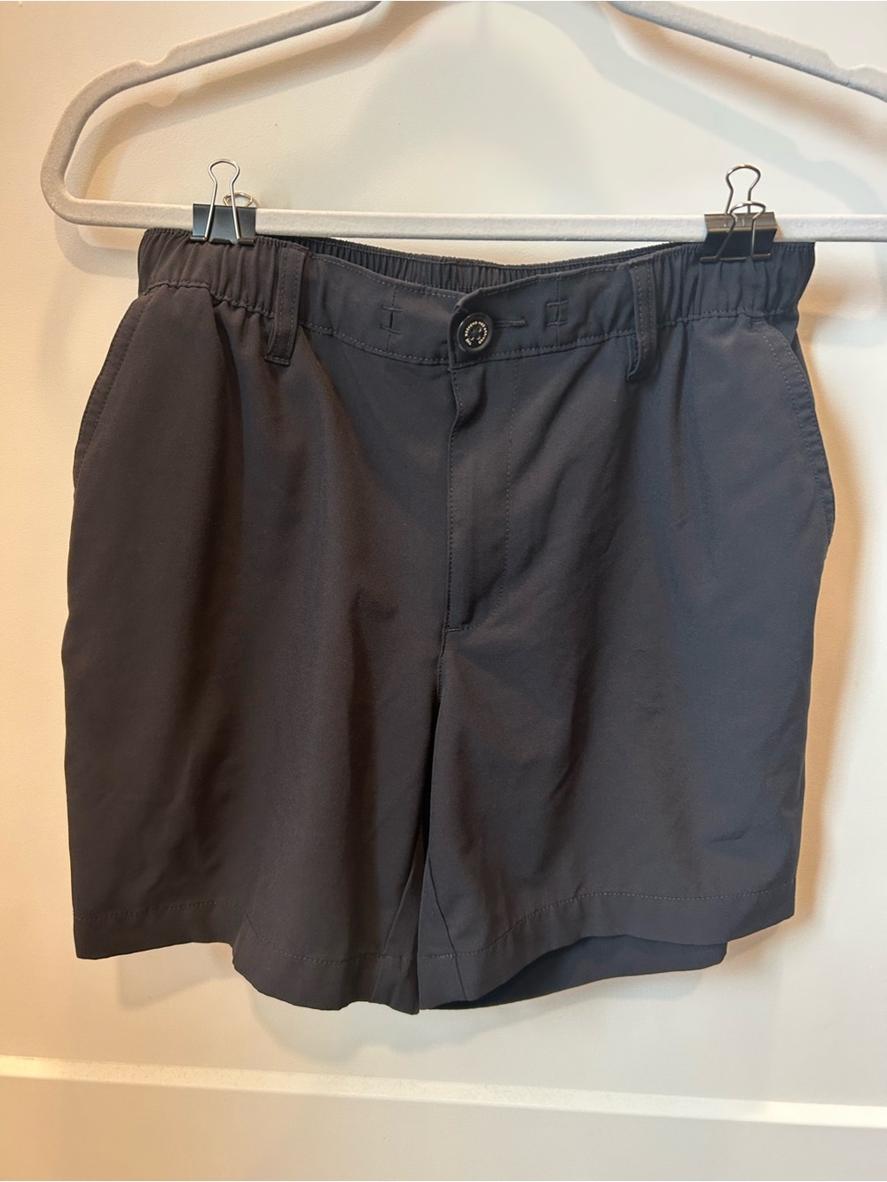 chubbies Charcoal Elastic-Waist Hybrid Shorts